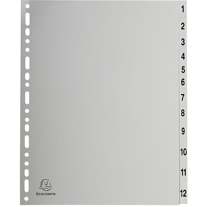 Разделитель "Exacompta", A4, серый