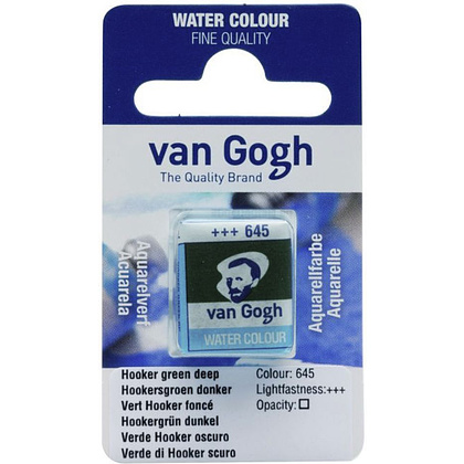 Краски акварельные "Van Gogh", 645 зеленый натуральный темный, кювета