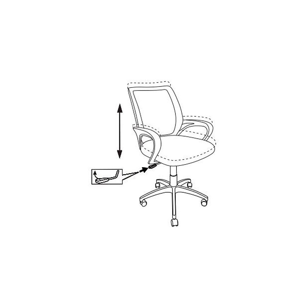 Кресло Бюрократ "CH-W695NLT", сетка, ткань, пластик, салатовый - 6