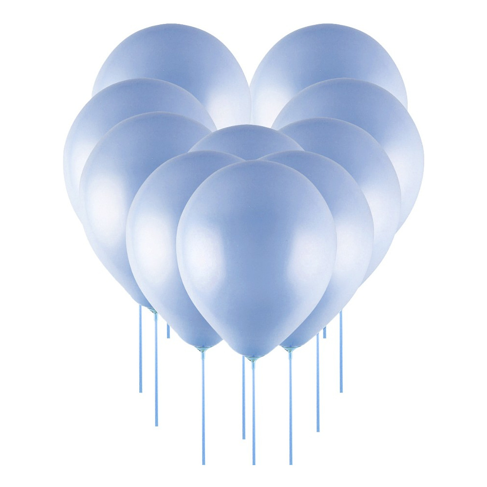 Шар воздушный 25 см "Macaroon Pastel" 10 шт/уп., голубой