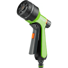 Пистолет-распылитель Amigo Grande 79256, 2/4", 7 функций, черный, зеленый