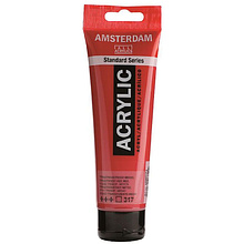 Краски акриловые "Amsterdam", 317 красный средний прозрачный, 120 мл, туба