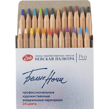 Карандаш акварельный "Белые ночи", набор 24 цветов, картонная коробка - 3
