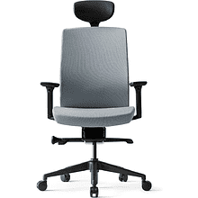 Кресло для руководителя BESTUHL "J2", ткань, пластик, серый 