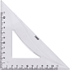 Набор чертежный "Deli EG00512": линейка 30 см, треугольник 45 и 60 гр, транспортир 180 гр, прозрачный - 3