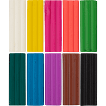 Пластилин восковой "Цветик" для детской лепки, 10 цветов