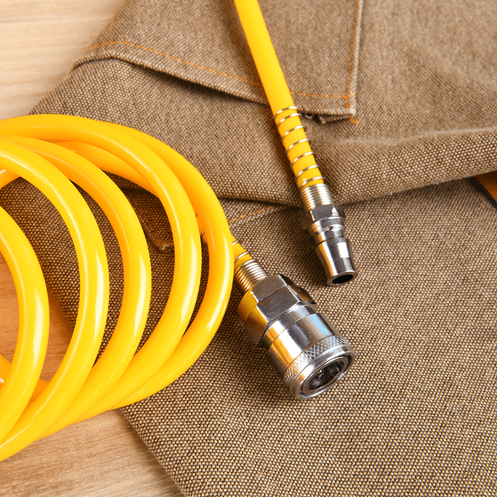 Шланг пневматический Deli YS EDL-PU10, 5/8 мм, 10 м, спиральный, полиуретановый - 3