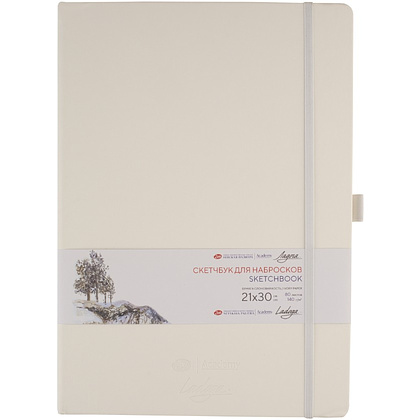 Скетчбук "Ладога", 21х30 см, 140 г/м2, 80 листов, белый