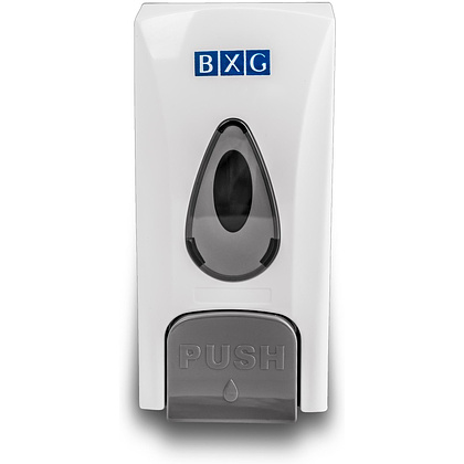 Диспенсер для жидкого мыла BXG "SD-1178", 0.5 л, ручной, пластик, белый