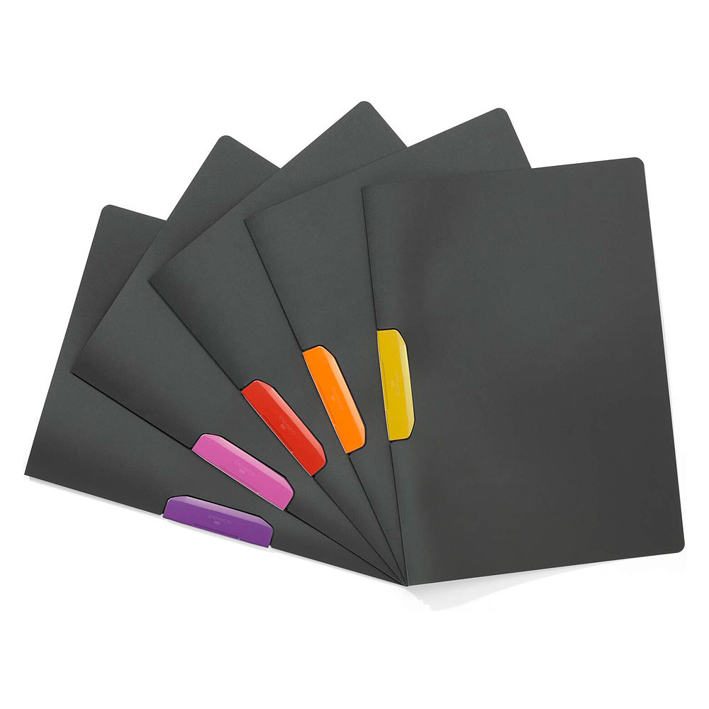Папка с клипом "Duraswing Color", антрацит, красный клип - 3