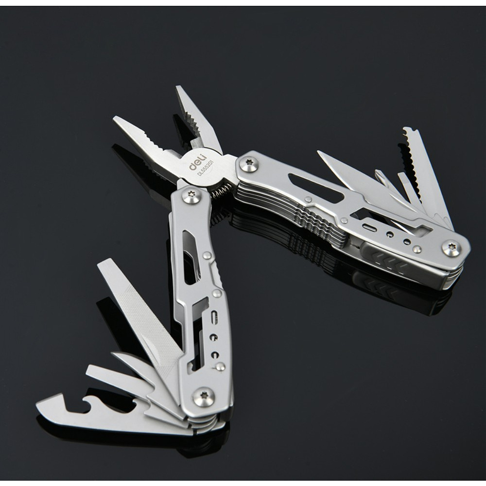 Мультитул Deli YS EDL555201, 13 функций, алюминий, серый - 4