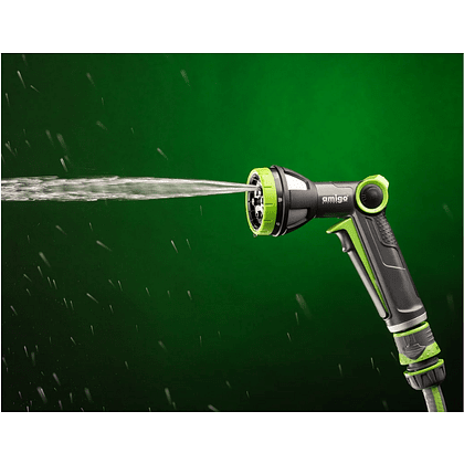 Пистолет-распылитель Amigo Grande 79840, 2/4", 8 фунций, пластик, черный, зеленый - 5