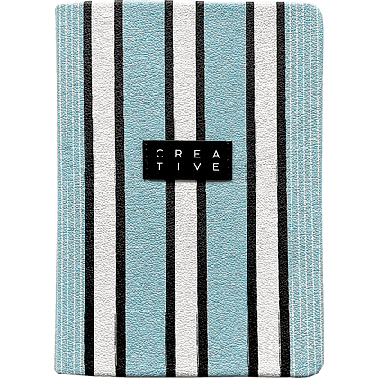 Ежедневник недатированный InFolio "Fabric", А5, 192 страницы, голубой, белый