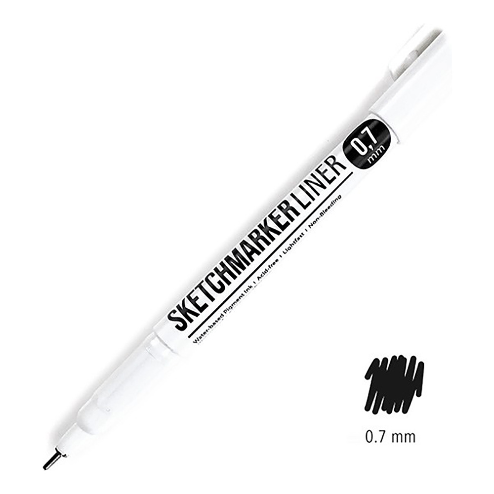 Ручка капиллярная "Sketchmarker", 0.7 мм, черный