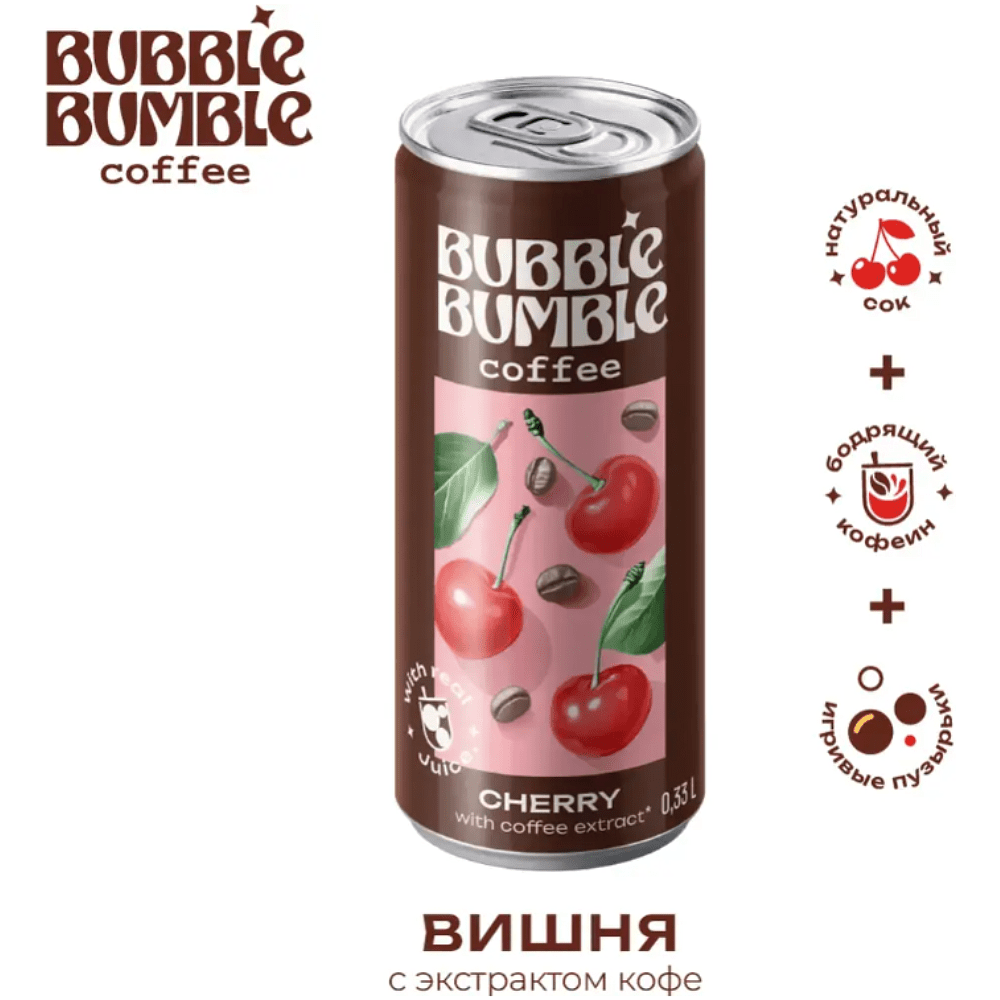 Напиток "Баббл Бамбл кофе вишня", 0.33 л - 2