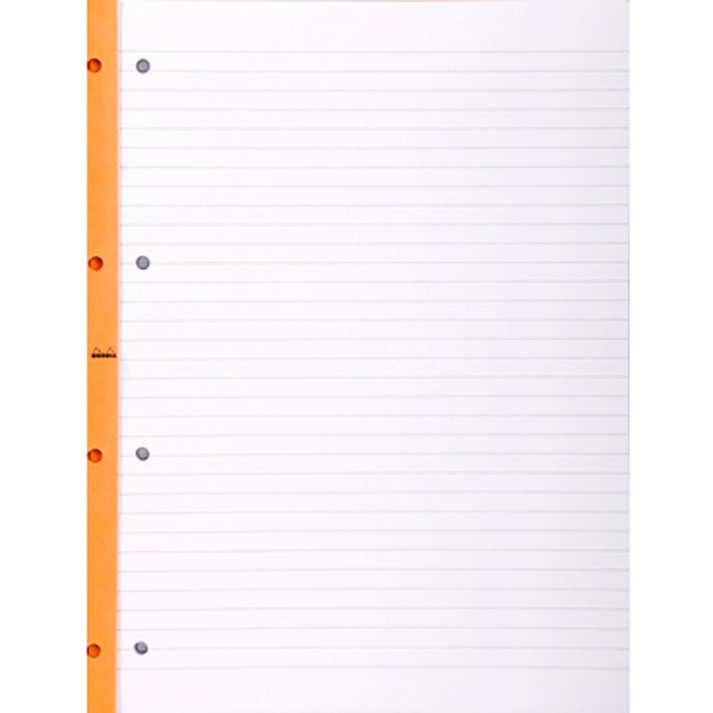 Сменный блок для тетради на кольцах "Rhodia", А4+, 80 листов, линейка, оранжевый - 3