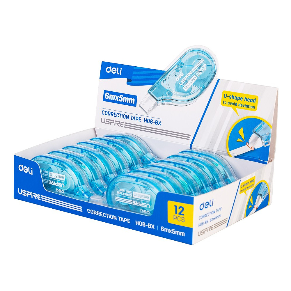 Корректор роллер "Uspire", 6х5 м/мм, голубой - 5
