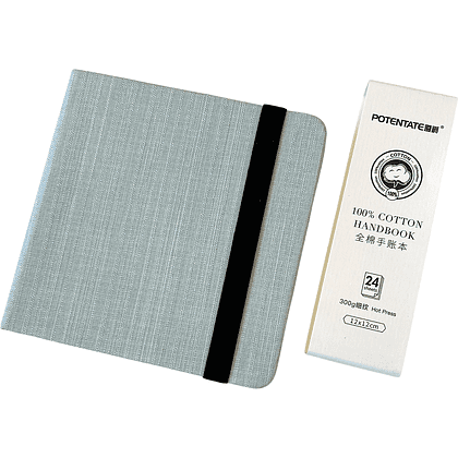 Cкетчбук для акварели "Potentate", горячий пресс, 12х12 см, 300 г/м2, 24 листа, серый - 2