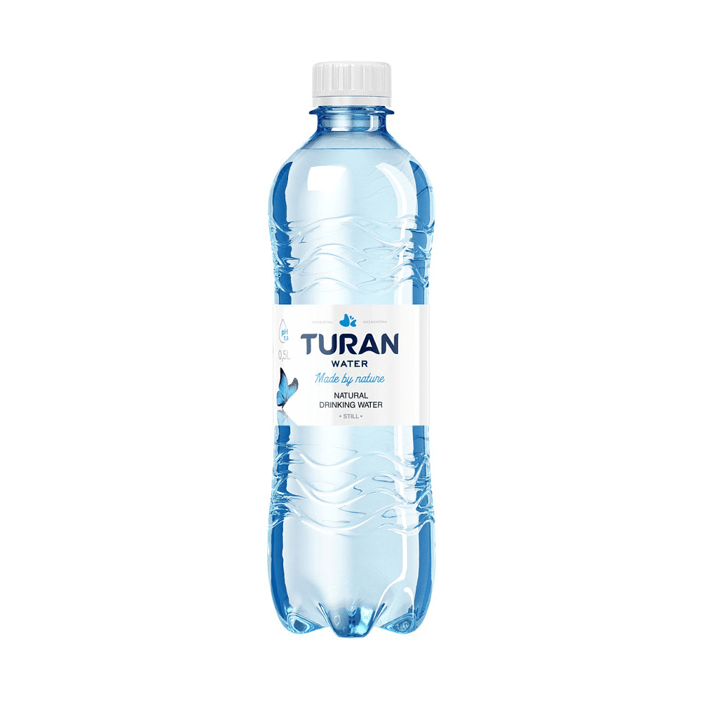 Вода минеральная питьевая "Тuran. Лёгкая", негазированная, 0.5 л, пластиковая бутылка