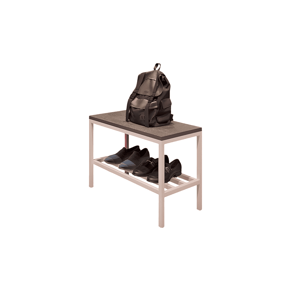 Обувница ALLERD 1 RION, белый муар, Бетон