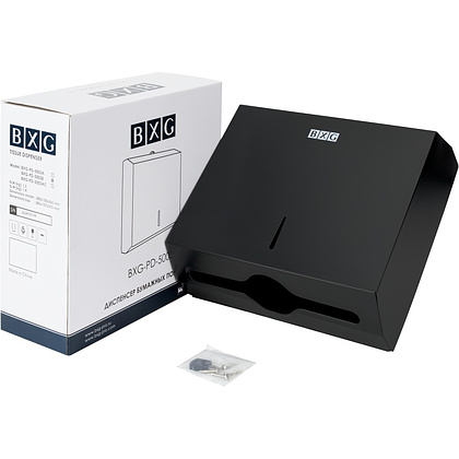 Диспенсер BXG-PD-5003B для полотенец листовых, металл, черный, матовый - 2