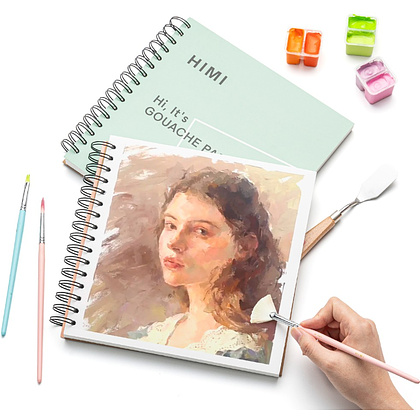 Скетчбук "Himi", 21.6x21.6 см, 160 г/м2, 50 листов, розовый  - 2