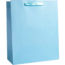 Пакет бумажный подарочный "Basic", 26x32x12 см, голубой