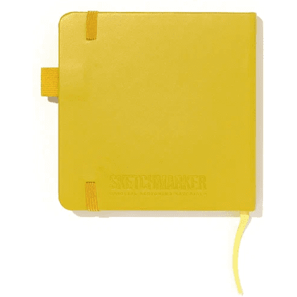 Скетчбук "Sketchmarker", 12х12 см, 140 г/м2, 80 листов, горчичный - 3