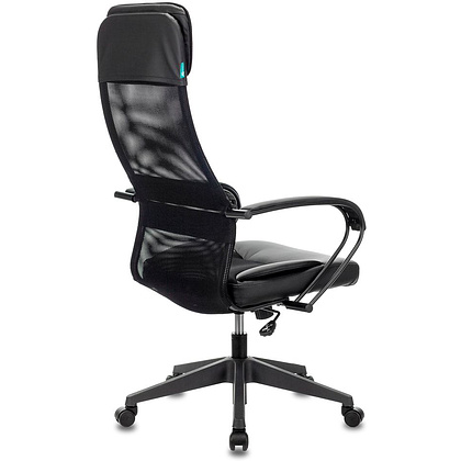 Кресло для руководителя "Бюрократ CH-608", экокожа, сетка, пластик, черный - 4