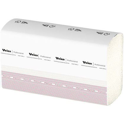 Полотенца бумажные "Veiro Professional Premium", Z-сложение, 2 слоя, 200 листов