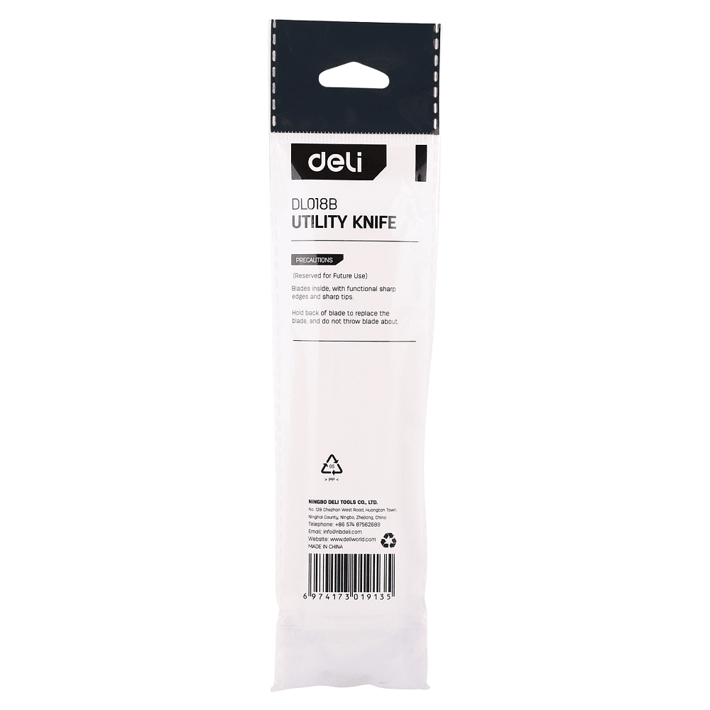 Нож строительный Deli YS EDL018B, 18 мм, универсальный - 4