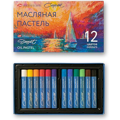 Пастель масляная "Сонет", набор 12 цветов, пластиковый ложемент - 2