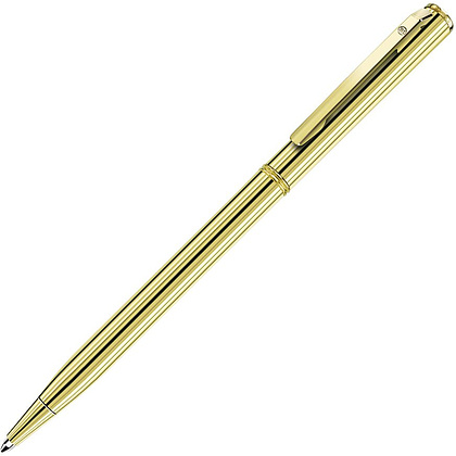 Ручка шариковая автоматическая "Slim Gold", 1.0 мм, золотистый, стерж. синий
