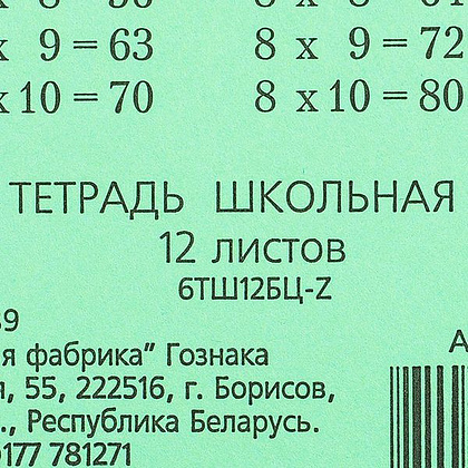 Тетрадь, A5, 12 листов, косая линейка, зеленый - 3