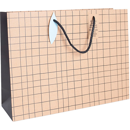 Пакет бумажный подарочный "Minimalist", 37.3x11.8x27.5 см, крафт