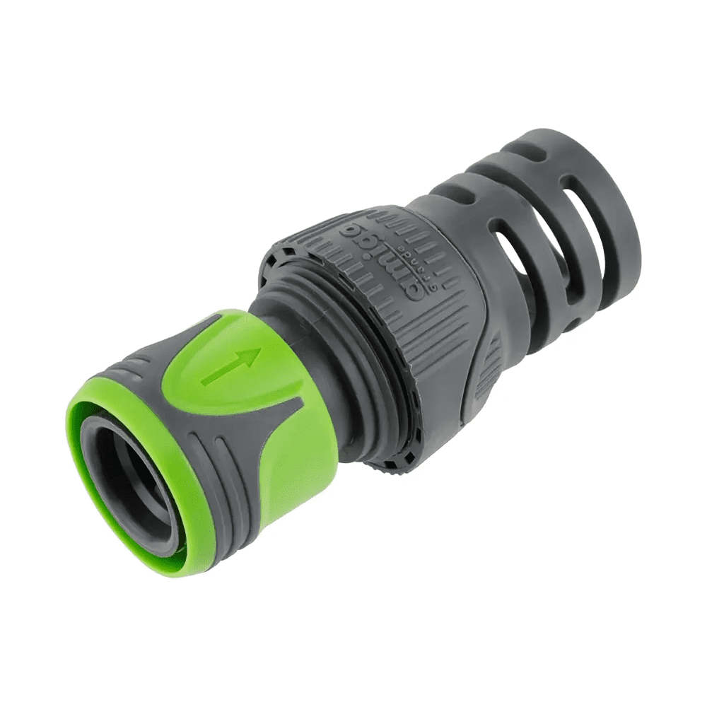 Коннектор Amigo Grande "79862", 3/4", пластик, серый, зеленый