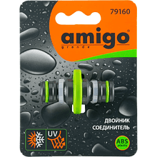 Двойник соединительный Amigo Grande "79160", пластик, черный, зеленый