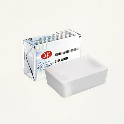 Краски акварельные Белые ночи, 100 белила цинковые, кювета - 2