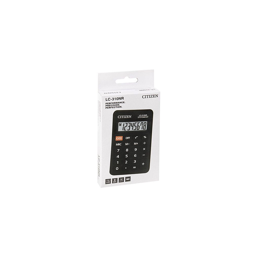 Калькулятор карманный Citizen "LC-310NR", 8-разрядный, черный - 2