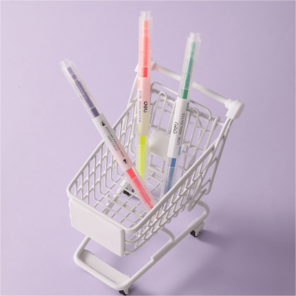 Набор маркеров текстовых "Double ended", 3 шт, ассорти - 3