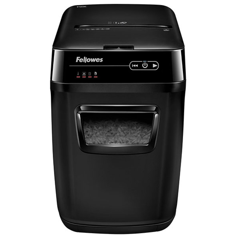 Уничтожитель Fellowes AutoMax 150C, автоподача, DIN P-4, 4х38мм, 150 листов, авто, 32 литра - 3