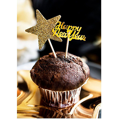 Конфетти "Happy New Year", золотистый - 4