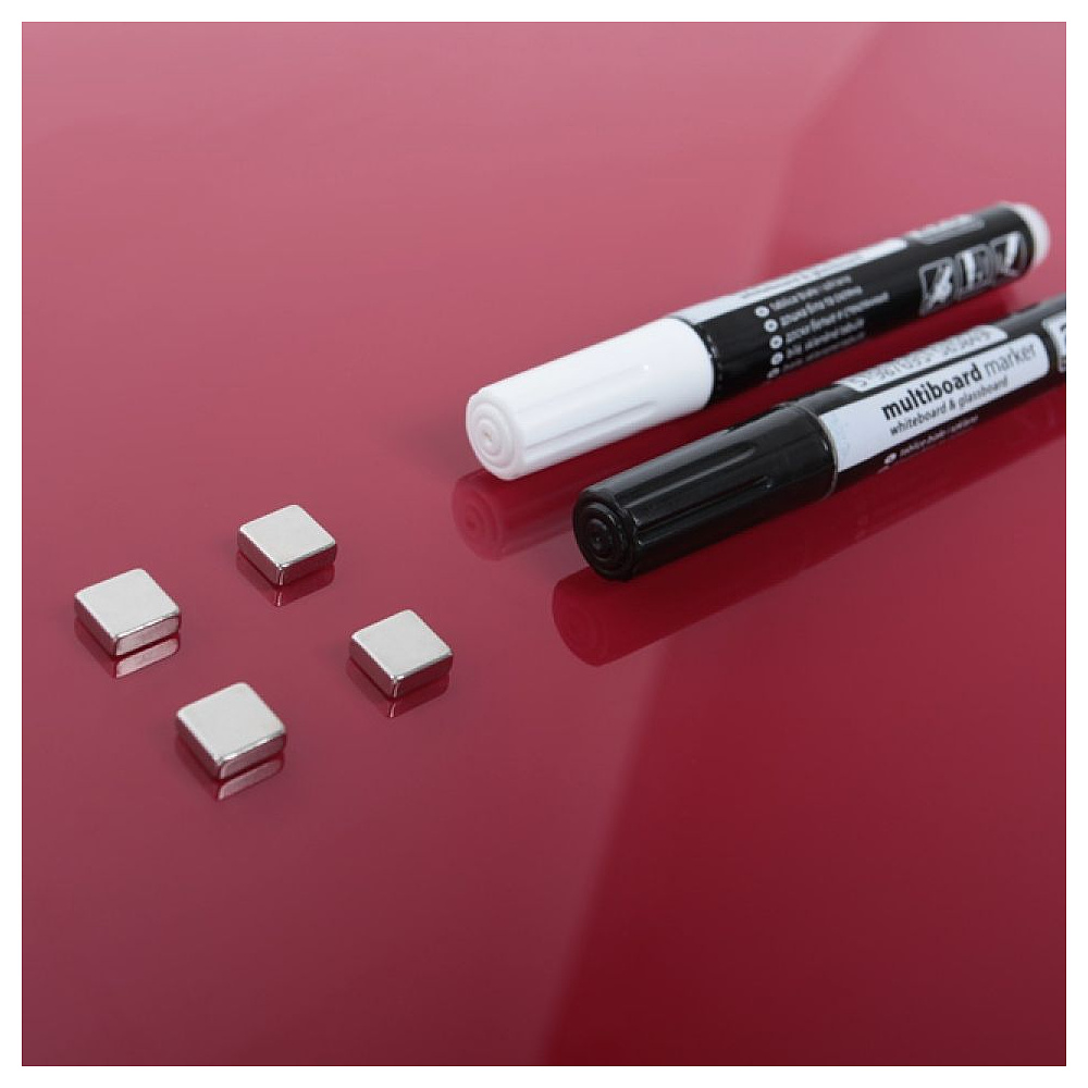 Доска стеклянная магнитно-маркерная "2×3", 45x45 см, черный - 7