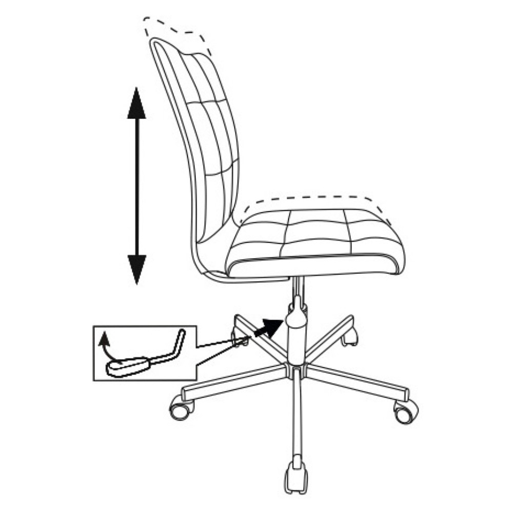 Кресло для персонала "Бюрократ СH-330M/LT", ткань, металл, темно-синий - 6