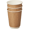Стакан картонный 25 шт, 300 мл, крафт ECO - 3