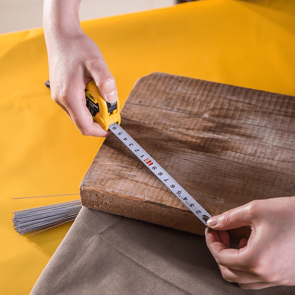 Рулетка Deli YS EDL9002B, 2 м х 13 мм, желтый, черный - 7