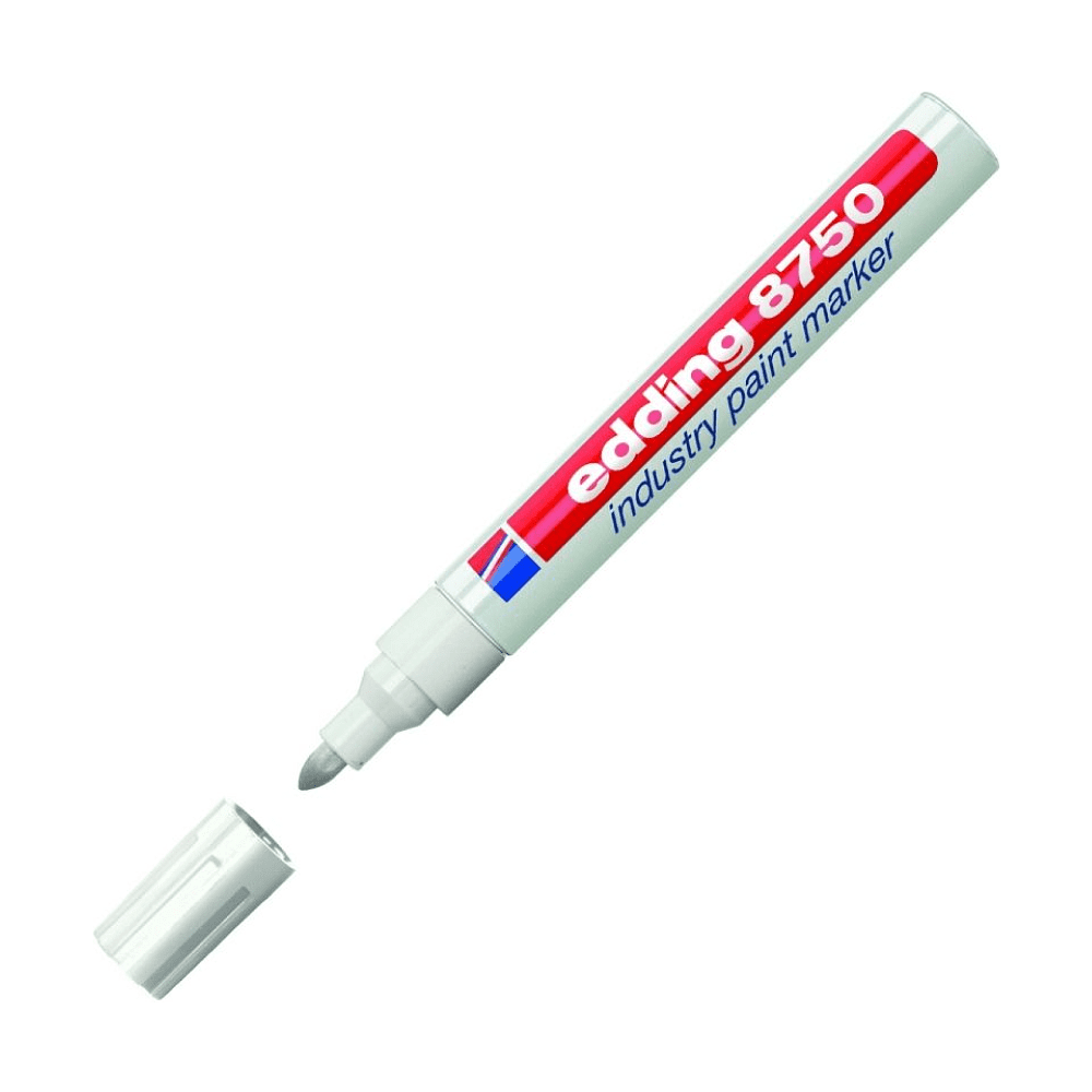 Маркер перманентный на нитрокраске Edding "8750", белый