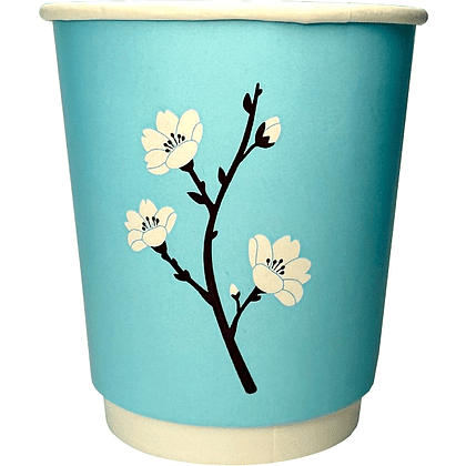 Стакан картонный 24 шт, 250 мл, с конгревом, Цветущий сад