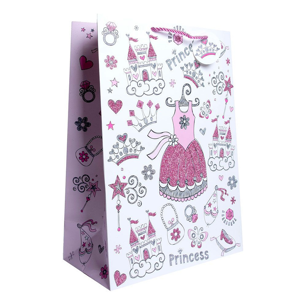 Пакет бумажный подарочный "Детство", 26.4x32.4x13.7 см, ассорти - 4