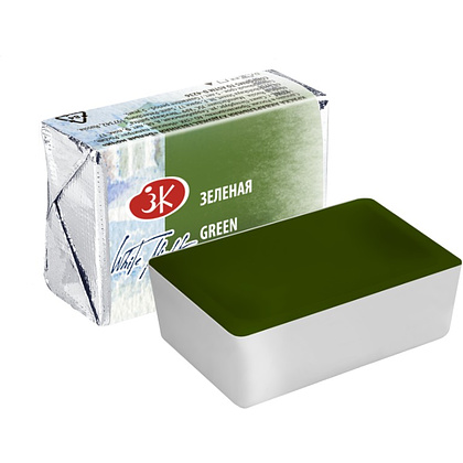 Краски акварельные "Белые ночи", 725 зеленая, кювета